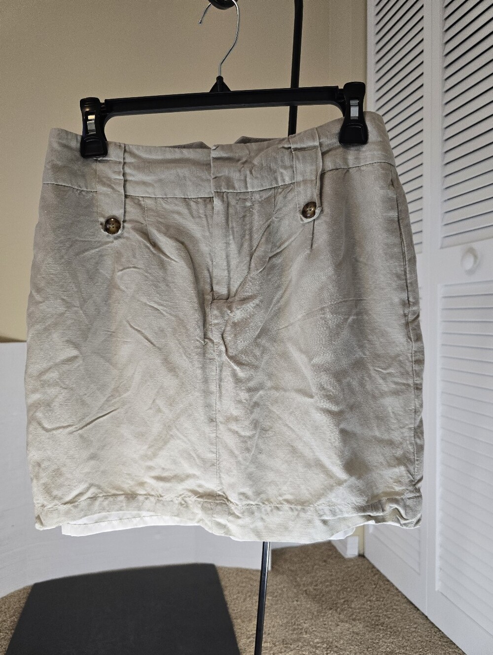BANANA REPUBLIC Women's Short Linen Blend Lined Skirt Sz 2